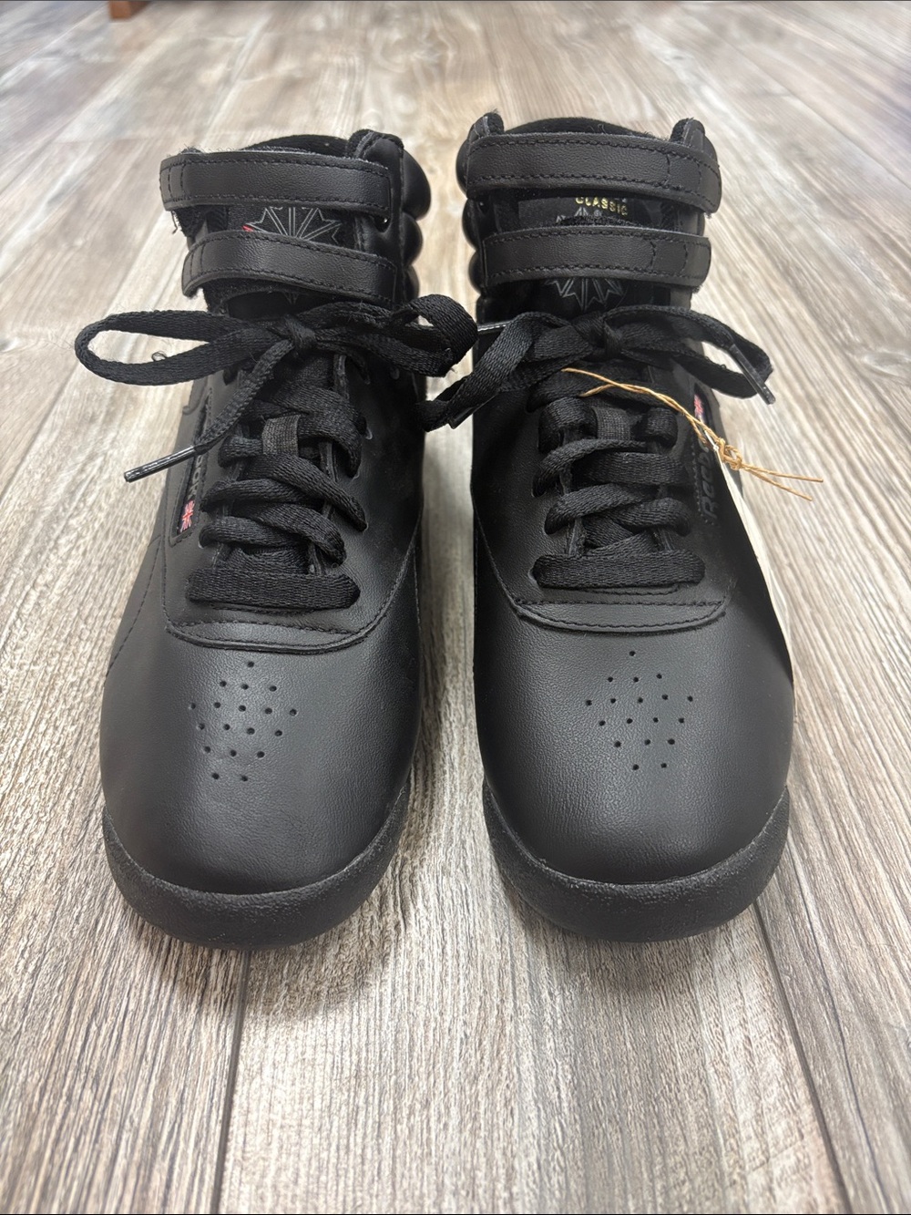 Reebok Black High-Top Training Sneakers with Lace-Up Front